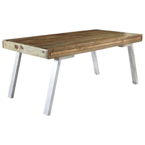 Aspen Medium Dining Table - Metal/Wood - L90 x W150 x H76 cm