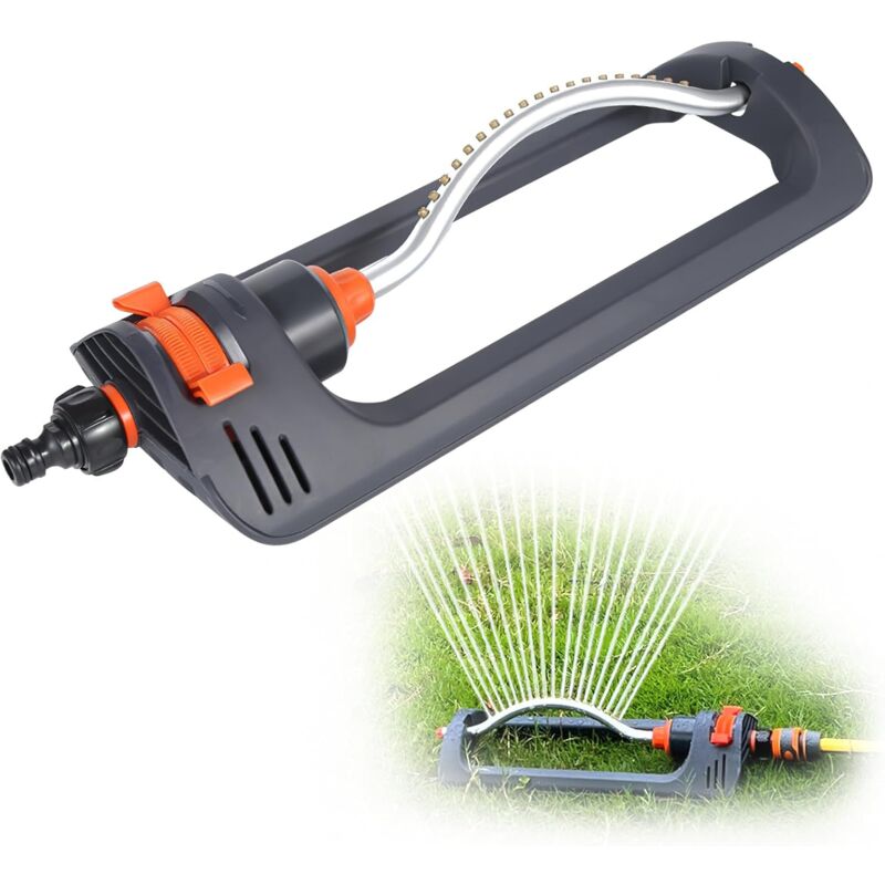 Asperseur Arrosage, Arroseur Oscillant pour l'Irrigation Jusqu'à 250 m², Arroseurs pour Jardin 19 Trous, Largeur et Direction d'Irrigation Réglables
