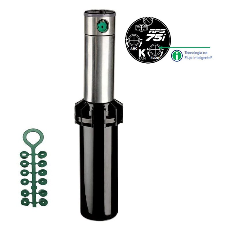 Aspersoir d'irrigation K-Rain RPS75I 3/4'' inoxydable Portée de 4 à 14,6 m Aspersoir à angle réglable professionnel Contrô
