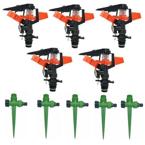 Aspersor agrícola sectorial 1/2. Pack 5 unidades mas 5 pinchos porta aspersores. Offerta esclusiva