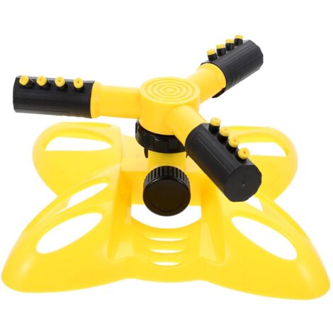 Aspersor automático de jardín con cabezal giratorio de 360° para regar césped y plantas, herramienta de riego práctica y eficiente, con forma de color.