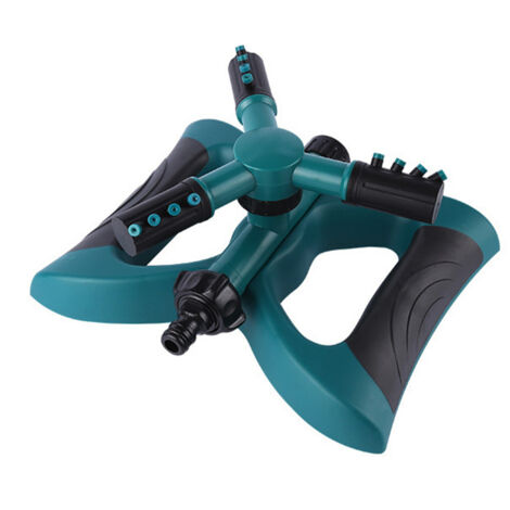 Aspersor automático giratorio de 360° para césped, ángulo y alcance ajustables, herramienta de jardinería para el jardín.