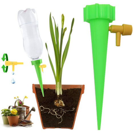 Aspersor automático para plantas – Sistema hidropónico autónomo – Autonomía de 1 a 20 días – PP verde – 1 unidad por paquete