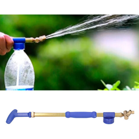 [Aspersor de jardín] Aspersor con forma de botella con dos boquillas G3/4, manguera transparente incluida, 142 g