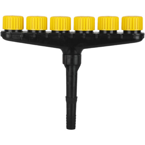 Aspersor de jardín multicabezal ajustable, sistema de riego exterior, pulverizador de agua para césped y plantas.