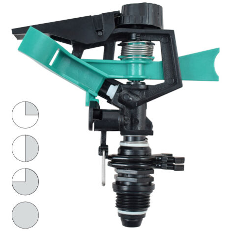 Aspersor ferrestock sec-cir plástico duradero 14 m