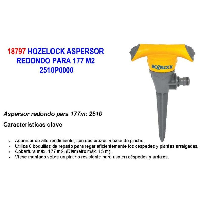 

hozelock aspersor redondo para 177 m2 2510p0000 - Mibricotienda