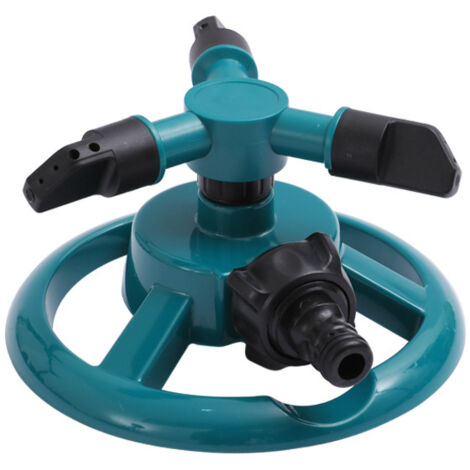Aspersor giratorio automático de 360° con conexión rápida, boquilla para césped, verde, 1 pieza