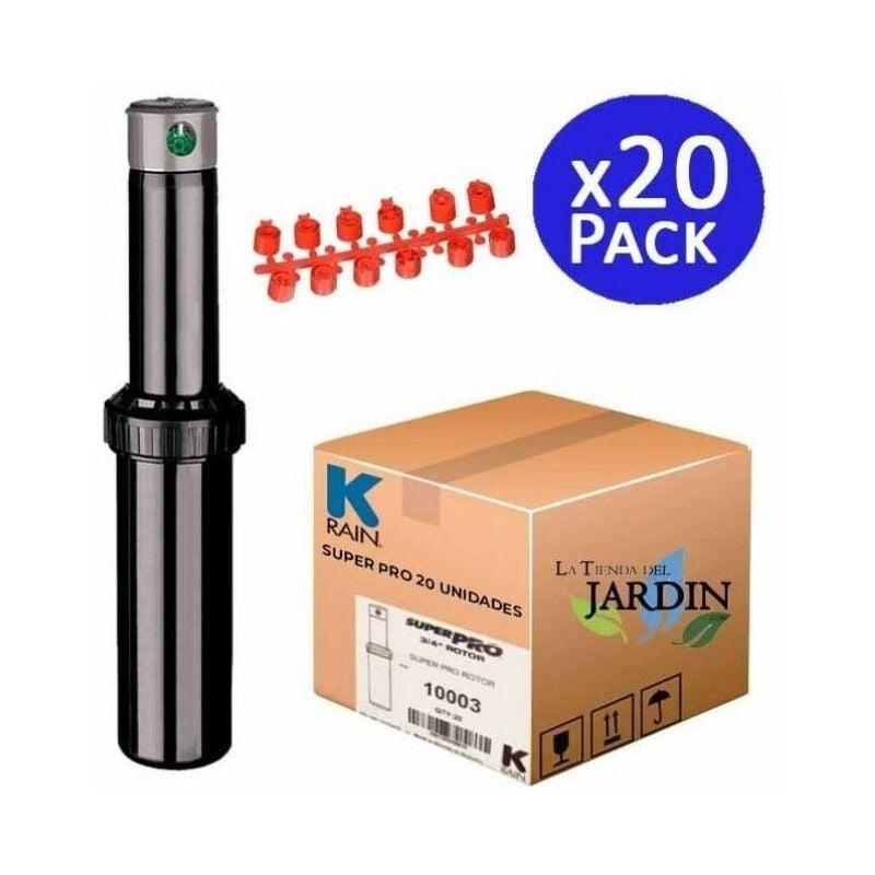 

Aspersor KRain Superpro 3/4', Alcance 7,9 a 14,9 m. 20 unidades