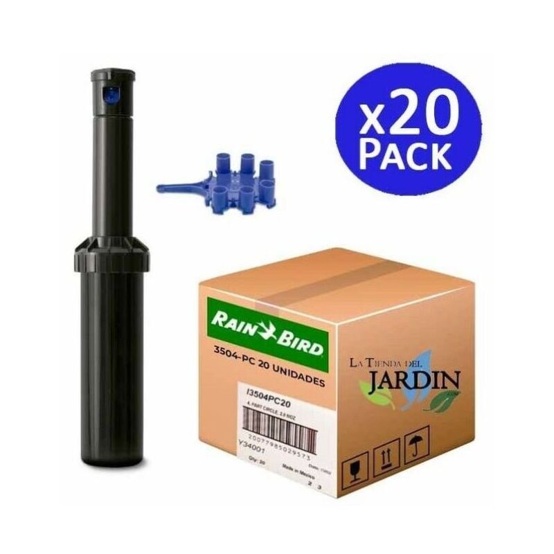 

Aspersor Rain Bird 3504-PC 1/2", Alcance 4,6 a 10,7 m. Pack 20 aspersores