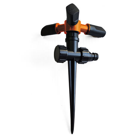 Aspersor rotativo de 3 brazos con estaca