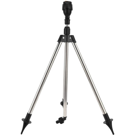Aspersor trípode giratorio de 360° para jardín, riego automático de gran cobertura, telescópico ajustable.