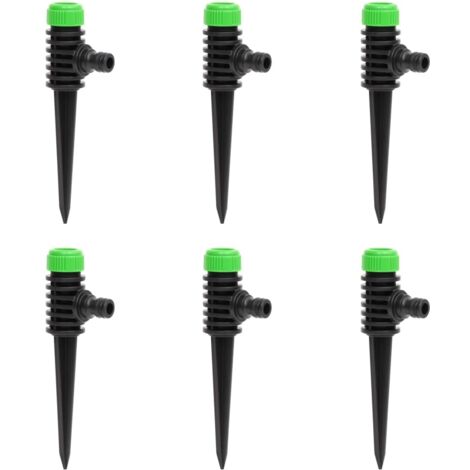 Aspersores giratorios 6 uds verde negro 3x6x19,5 cm ABS&PP