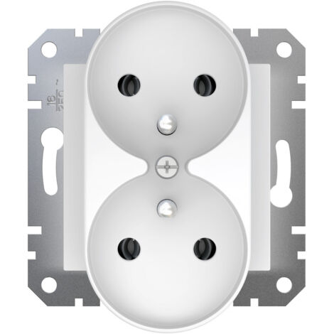 ASPHORE DOUBLE SOCKET AVEC/U SANS CADRE BLANC EPH9810221 DESIG3606481332998 SCHNEIDER ELECTRIC