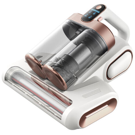 Aspirador antiácaros para colchones con luz UV 17 Kpa - Aspirador de doble rodillo - Potencia de succión: 450 W - Doble depósito de polvo de 600 ml - Para tapicerías, cama, sofá,