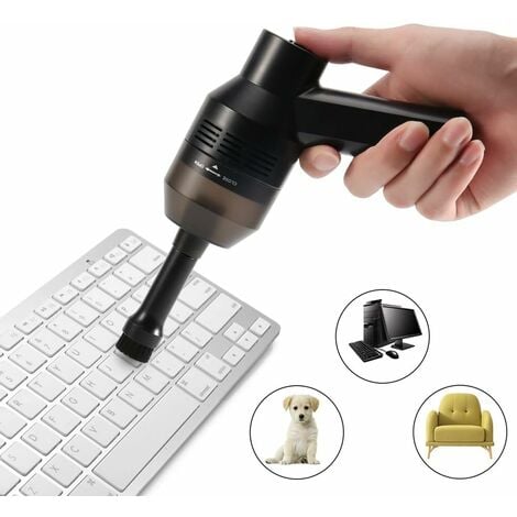 Aspirador de teclado inalámbrico, Limpiador de teclado USB, Mini aspirador de teclado de coche de 1000 Pa, Kit de limpieza de polvo, Teclado, Coche, Pelo de animal, Ordenador portátil, Limpieza del espacio del sofá