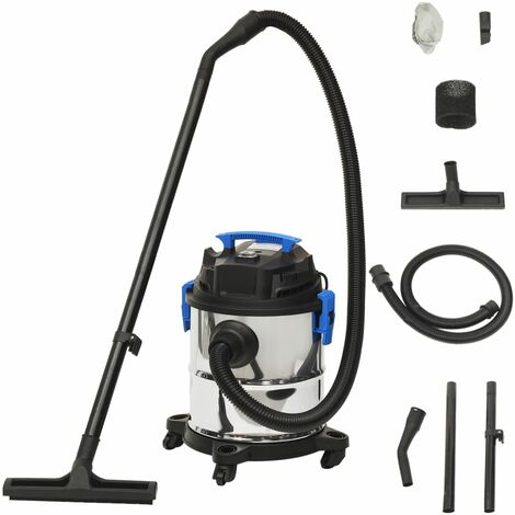 Aspirador en seco y húmedo plateado 1200 W 20 L vidaXL