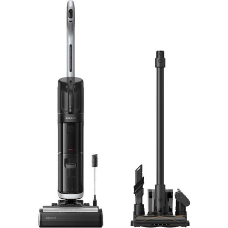 Aspirador escoba lavador Dreame H14 Dual 5-en-1 18 000 Pa HEPA negro y plata