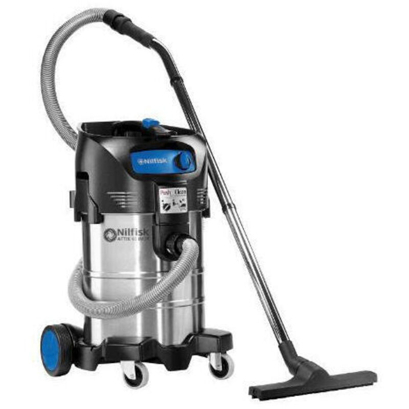 Nilfisk - Aspiradora en húmedo/seco attix 40-01 pc inox - 37 litros 1500 w - 107413593