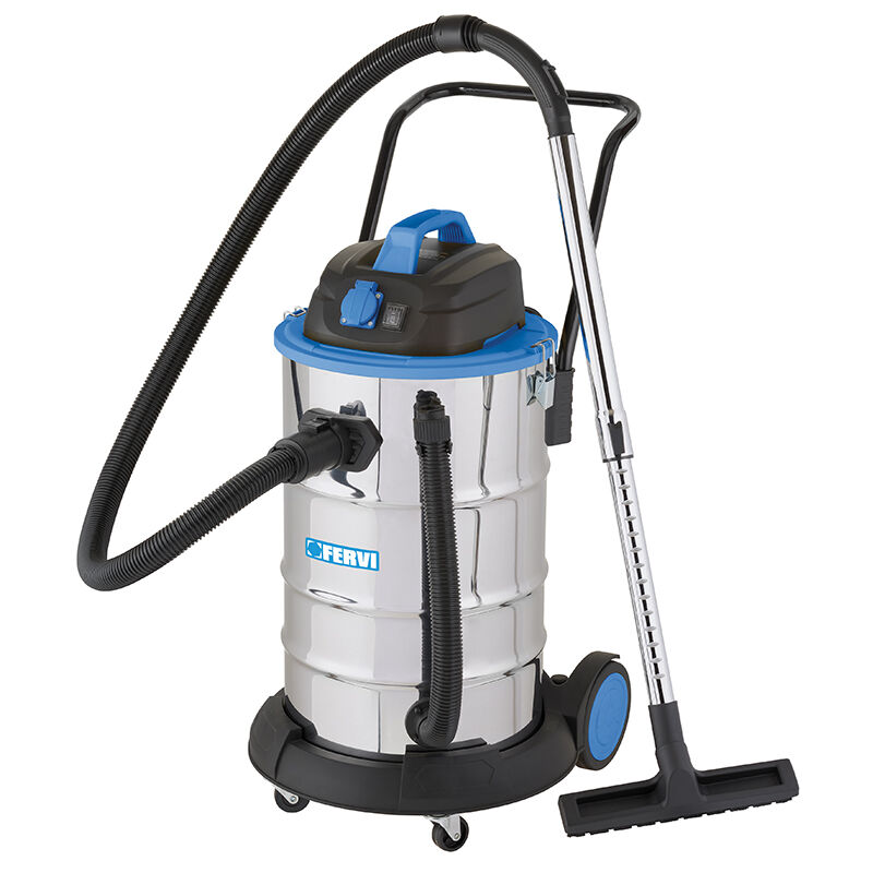 

Aspirador Industrial 60L Humedo Seco Con Deposito De Acero Inox Fervi A040/60A