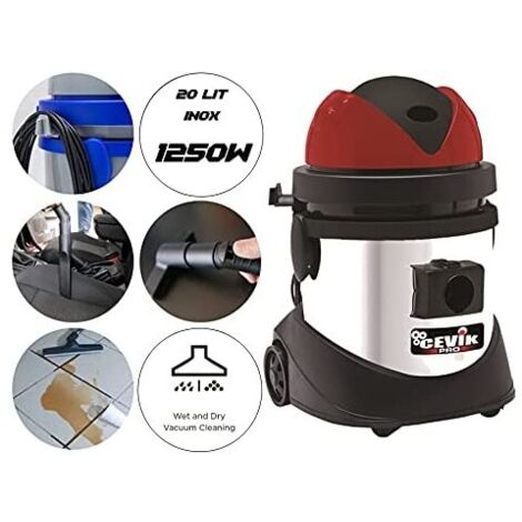 ASPIRADOR INOX. SOL/LIQ. 20LTS CEVIK PRO CE-PRO20XE