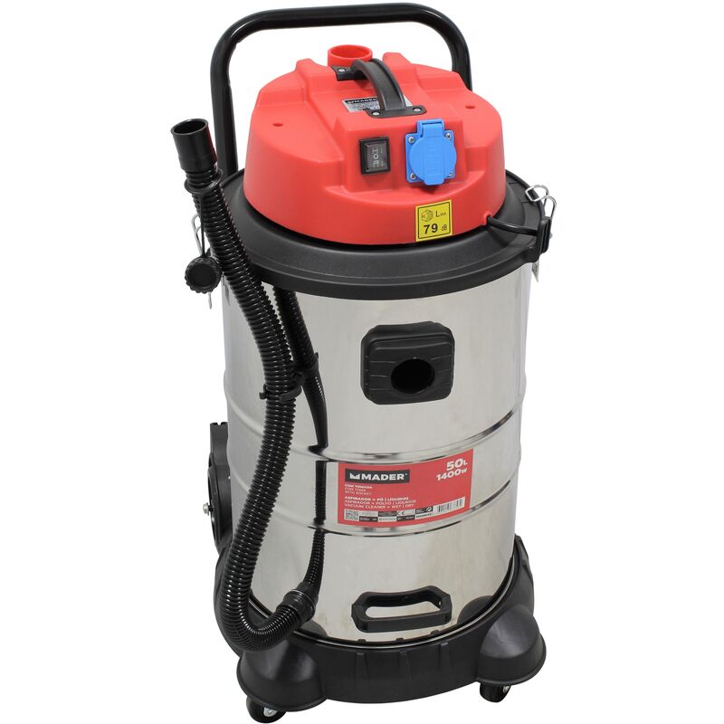 

Maderâ ® - Aspirador Polvo/Liquidos, INOX, 1400W, 50L - MADER® | Power Tools