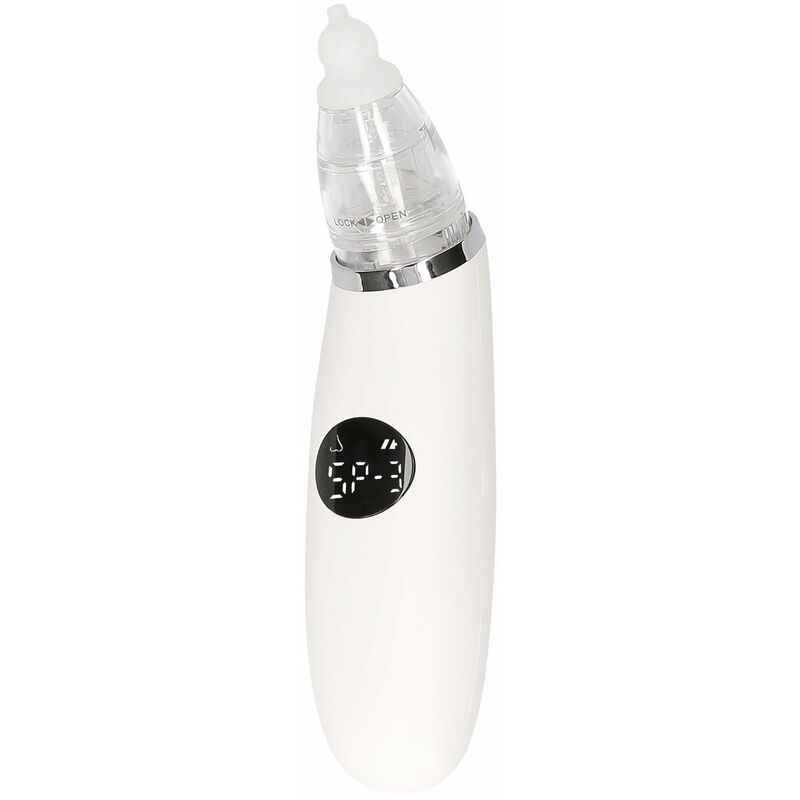 

Aspirador nasal para bebes Limpiador de nariz electrico con succion de nariz con 3 puntas de silicona y niveles de succion Pantalla LED Luces