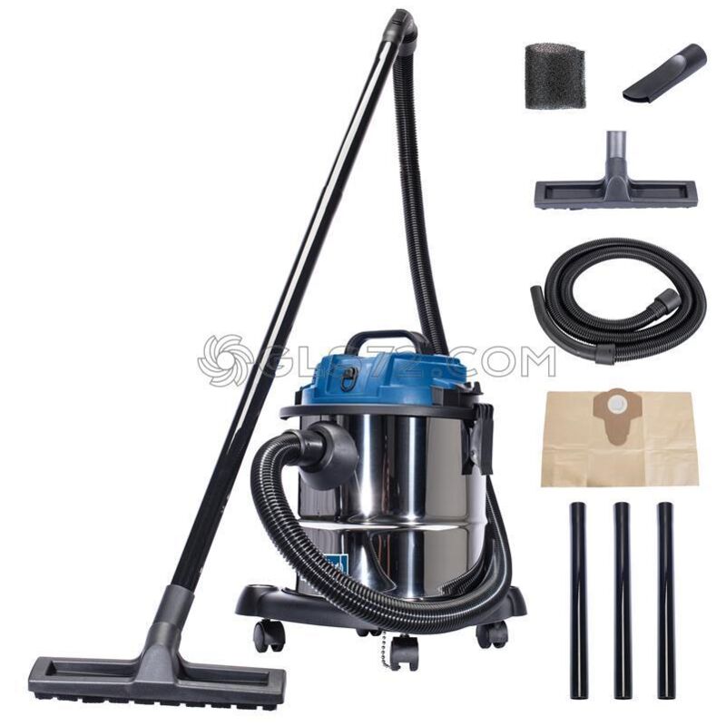 

Aspirador Polvo Y Agua Seco Humedo Acero Inoxidable 20L 1200W Scheppach Nts20