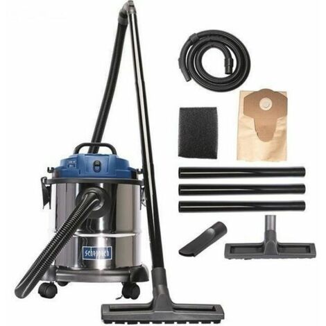ASPIRADOR POLVO Y AGUA SECO HUMEDO ACERO INOXIDABLE 20L 1200W SCHEPPACH NTS20