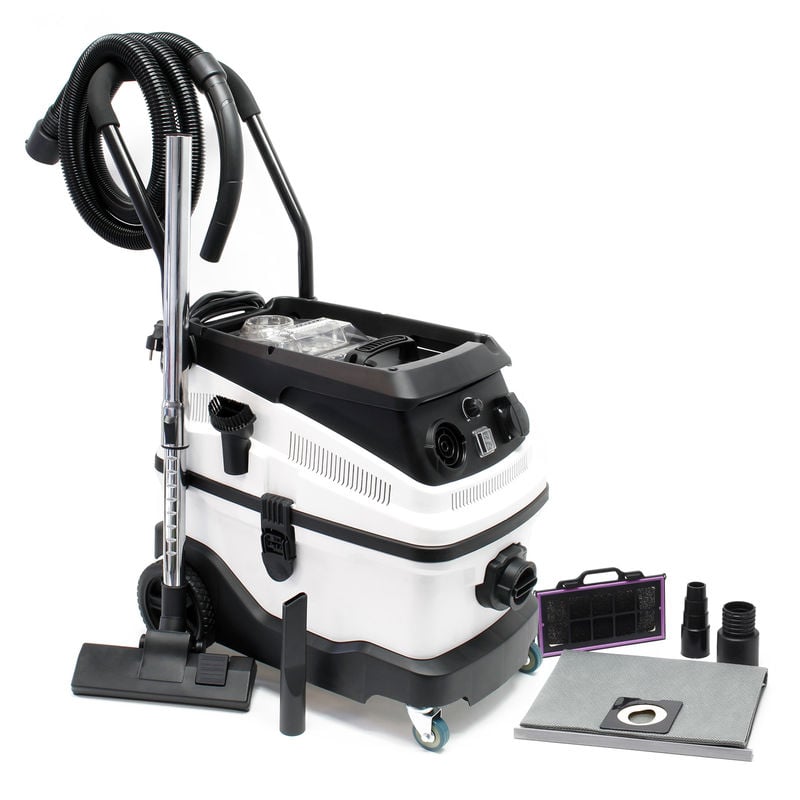 

Aspirador seco y húmedo 1600W con sistema de filtrado de 3-niveles, accesorios y función de soplado