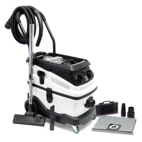 Aspirador seco y húmedo 1600W con sistema de filtrado de 3-niveles, accesorios y función de soplado