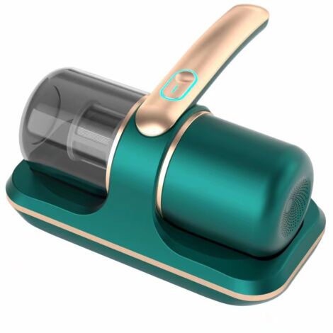 Aspiradora de cama, aspiradora de mano UV, aspiradora inalámbrica para colchones, limpiadora profunda, vibración de 8000 veces por minuto (verde)