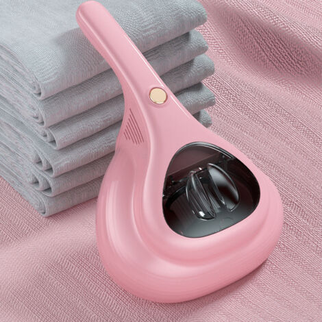 Aspiradora de colchón inalámbrica – dispositivo portátil – Material: ABS – Dimensiones: 345 x 230 x 120 mm – Color: Rosa – Potencia de succión: 10 kPa – Depósito de polvo de 350 ml – Batería de litio 