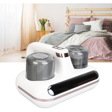 Aspiradora de colchones recargable e inalámbrica con luz UV-C y 100 W de potencia para limpiar sofás, sillones y cojines – capacidad de 180 ml y filtro lavable