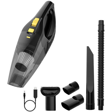 Aspiradora de mano inalámbrica portátil, potente succión de 7000 Pa, batería recargable de 2200 mAh, ligera, para automóviles y superficies secas.