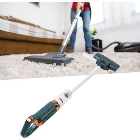 Aspiradora inalámbrica, aspiradora de mano ultraligera con potencia de succión de 8500 Pa, depósito de 500 ml, aspiradora de mano para suelos duros y alfombras, carcasa de plástico verde.