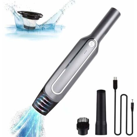 Aspiradora portátil inalámbrica de mano de 6000 Pa - Recargable 2000 mAh, Mini aspiradora de mesa para coche - Cocina, coche, sofá, mascotas