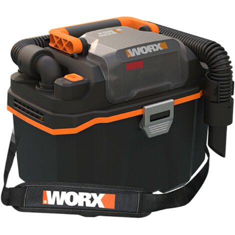 Aspiradora Worx WX031 de 20 V sin escobillas para uso en seco y húmedo con función de soplado de 8 L para talleres y automóviles.