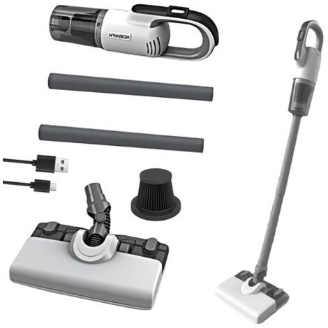 Aspirapolvere a batteria, con design anti-groviglio, potente aspirazione, ricaricabile, leggero e versatile per tappeti, pavimenti duri e peli di animali, senza batterie.