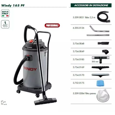 ASPIRAPOLVERE-ASPIRALIQUIDI LAVOR WINDY 165PF PROFESSIONALE - PROMO-