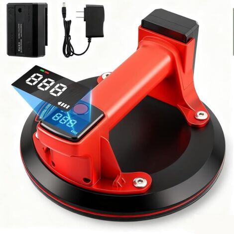 Aspirapolvere elettrico da 200 kg, senza fili, con batterie, schermo LCD e funzione di aspirazione automatica per piastrelle, granito e vetro