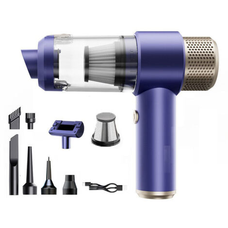 Aspirapolvere per auto, mini aspirapolvere per auto, aspirapolvere senza fili multifunzione 7 in 1 portatile con doppio filtro