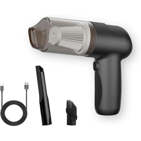 Aspirapolvere per auto, mini aspirapolvere portatile wireless 9000Pa, aspirazione, soffiaggio, gonfiaggio Potente aspirapolvere tre in uno, adatto per l'uso in auto e per uso domestico Aspirapolvere d