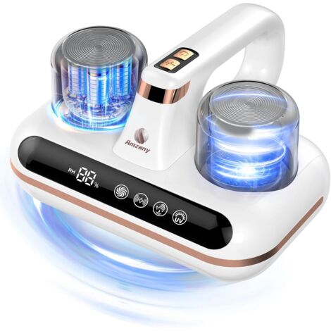 Aspirapolvere per materassi - Aspirapolvere per letti senza fili 5 in 1, alimentato da luce UV-C e tecnologia a ultrasuoni, potente aspirazione da 16 Kpa, silenzioso, adatto alla polvere