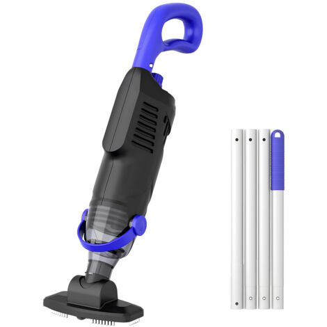 Aspirapolvere per piscine fuori terra senza fili Monitok da 60 W - Aspirapolvere per spa ricaricabile con asta da 1,45 m e aspirazione da 38600 Pa - Aspirapolvere per piscine per vasche idromassaggio,
