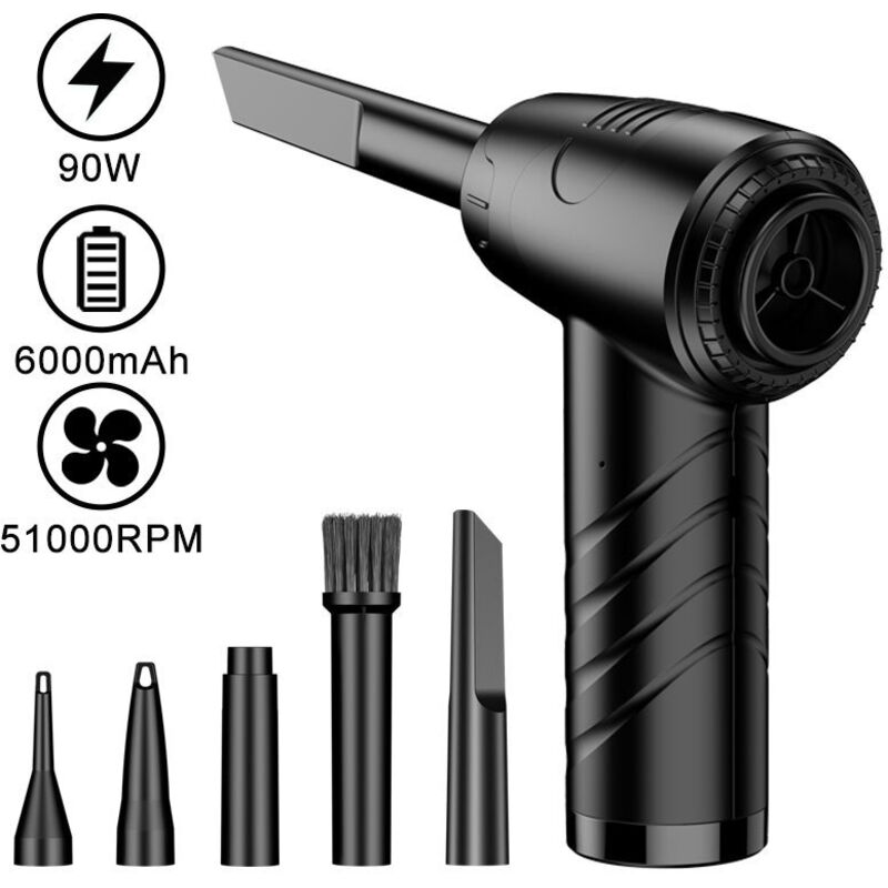 Aspirapolvere portatile, aspirapolvere portatile senza fili, aspirapolvere per auto a 3 velocità con motore brushless, mini aspirapolvere per auto,