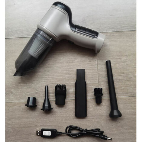 Aspirapolvere portatile, mini aspirapolvere portatile 3 in 1, potente aspirapolvere portatile senza fili da 9000 Pa 120 W 4000 mAh, ricarica rapida USB, aspirapolvere per auto per la pulizia di peli d