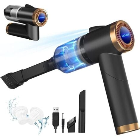 Aspirapolvere portatile senza fili, 9000Pa, 120W Mini potente 4000mAh ricaricabile con filtro luce LED, aspirapolvere da tavolo USB per casa, auto, animali domestici