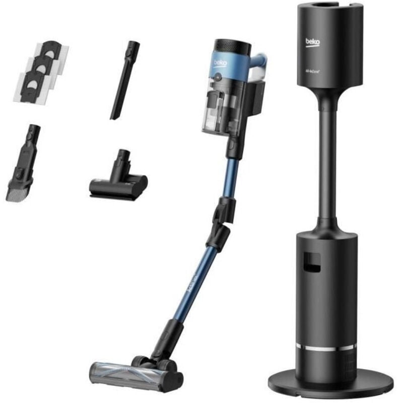 Beko - VRT96425VD - Aspirapolvere a Scopa con Stazione di Ricarica e Svuotamento - Autonomia 60 min - Filtro epa E12 - 150 aw