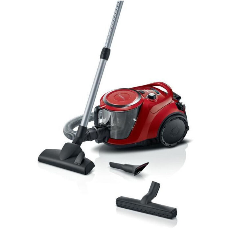 Bosch - Novità Aspirapolvere a traino senza sacco BGC41Q69 Serie 6 - 600 w - ProSilence - 70 dB - Capacità del serbatoio 2,4 l - Rosso